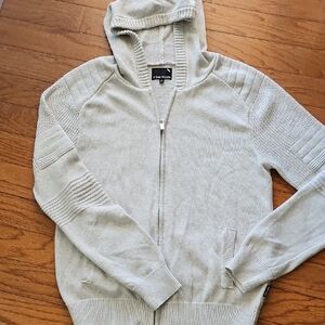 STONE FALCON MENS FULL ZIP COTTON KNIT SWEATER (New $79) Sz XL